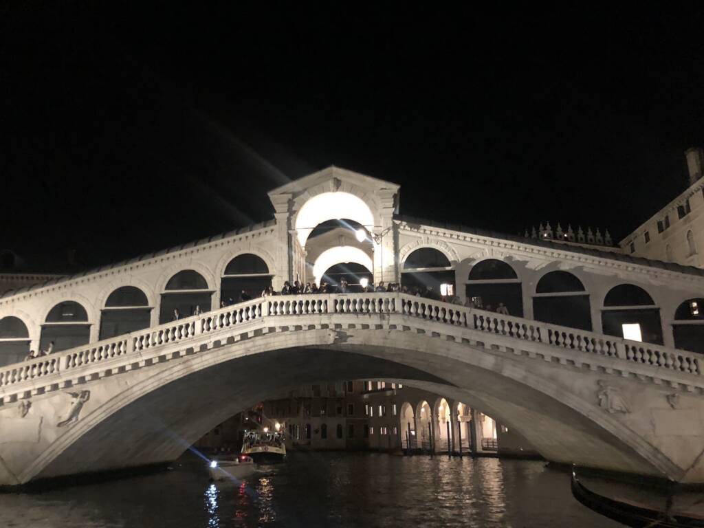 Pont du Rialto à Venise de nuit