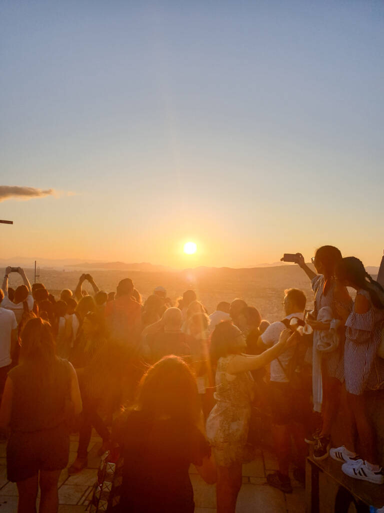 Coucher de soleil depuis la colline de Lycabette