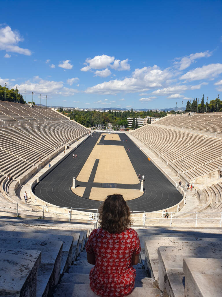 FRUGERE Manon au stade panathénaïque d'Athènes en Grèce