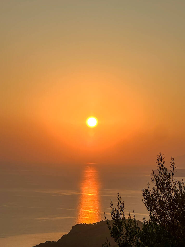 Coucher de soleil sur la mer