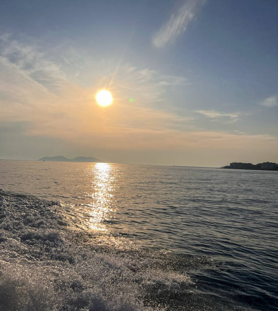 Coucher de soleil sur la mer