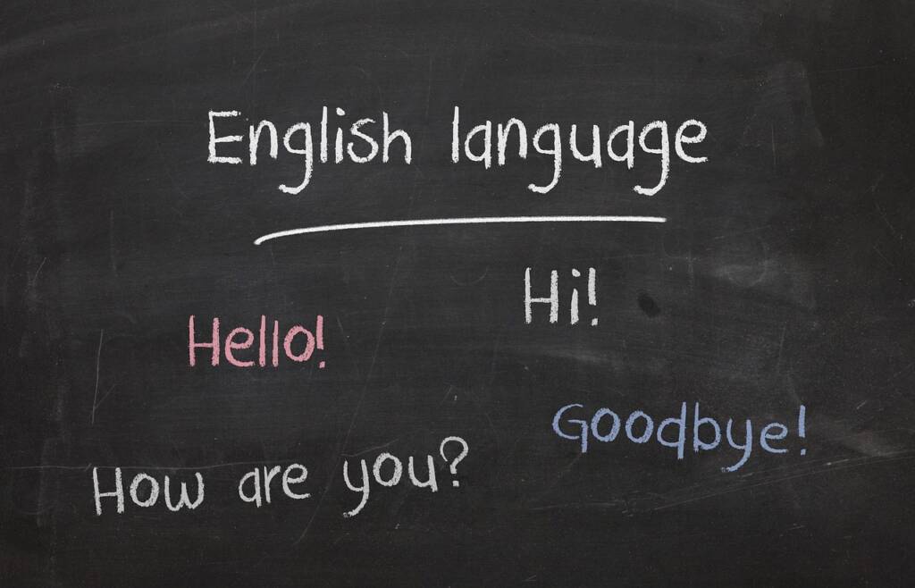 Tableau avec plusieurs écritures en anglais